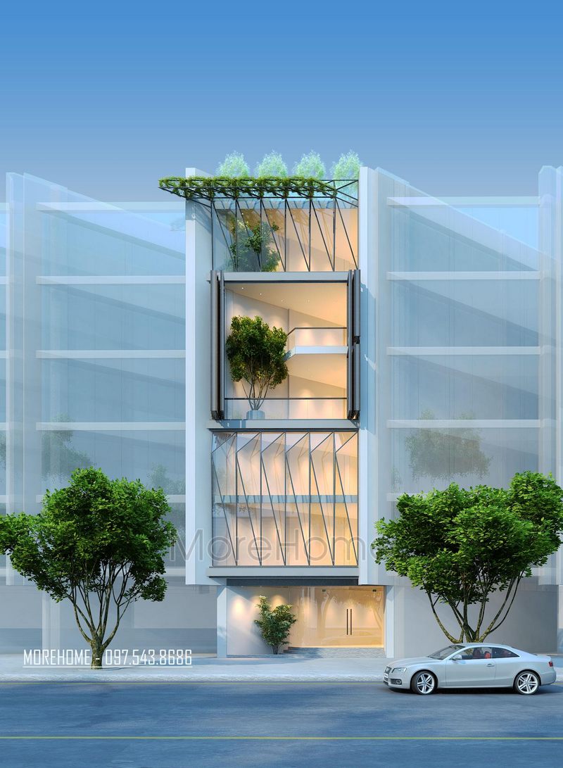 Thiết kế kiến trúc nhà phố Lạc Long Quân